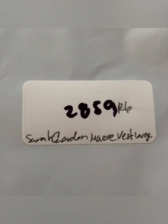 Anthropologie Maeve Sarah Gordon Maria Mock Neck Sweater Tank Size Large Moth - Picture 9 of 9